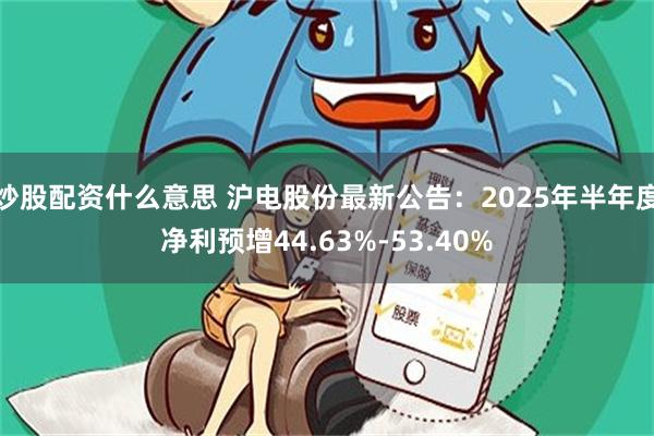 炒股配资什么意思 沪电股份最新公告：2025年半年度净利预增44.63%-53.40%
