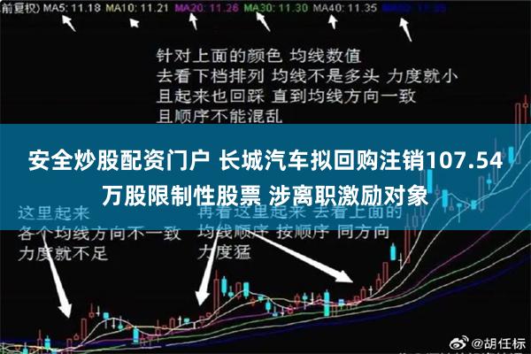 安全炒股配资门户 长城汽车拟回购注销107.54万股限制性股票 涉离职激励对象