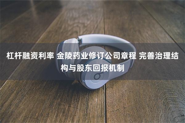 杠杆融资利率 金陵药业修订公司章程 完善治理结构与股东回报机制