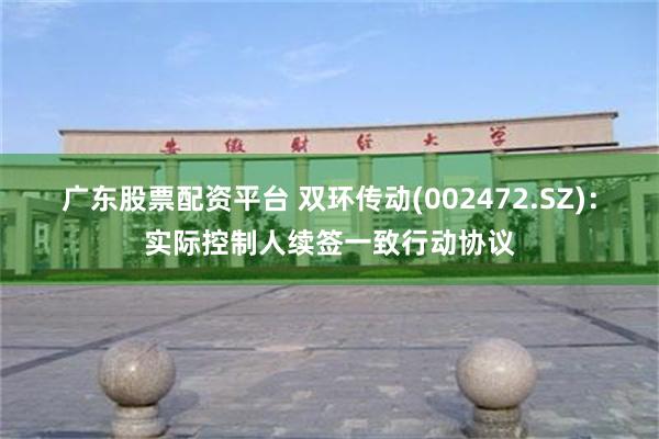 广东股票配资平台 双环传动(002472.SZ):实际控制人续签一致行动协议