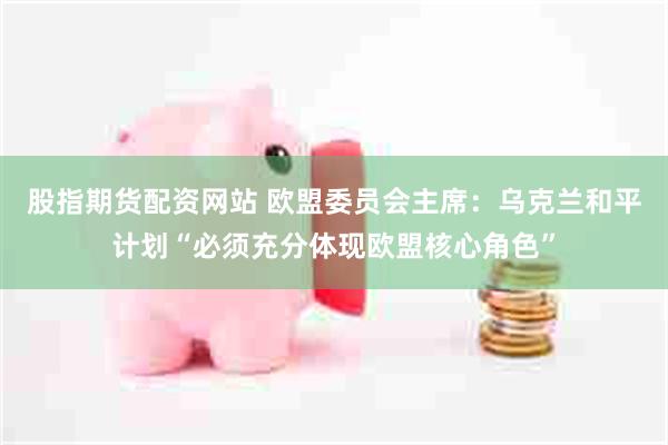 股指期货配资网站 欧盟委员会主席：乌克兰和平计划“必须充分体现欧盟核心角色”