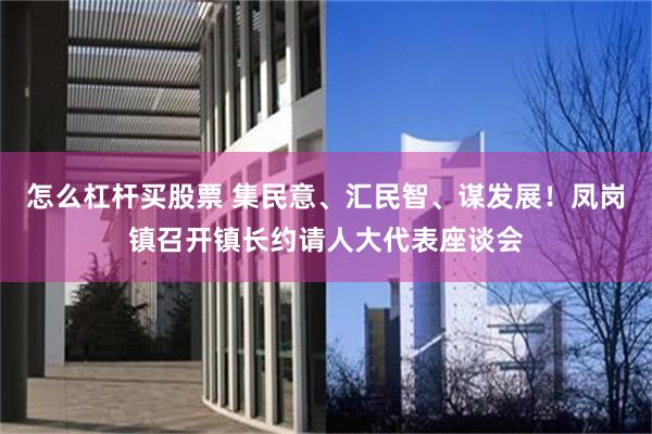 怎么杠杆买股票 集民意、汇民智、谋发展！凤岗镇召开镇长约请人大代表座谈会