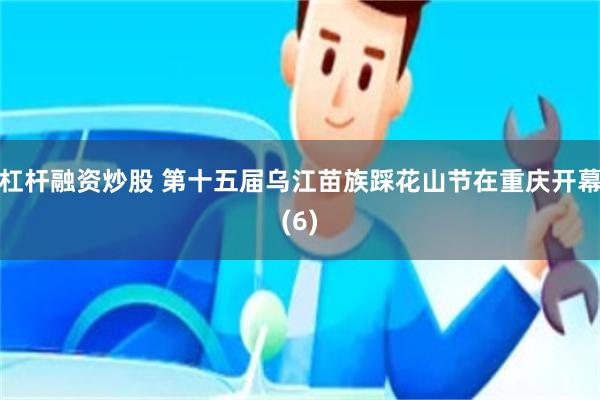 杠杆融资炒股 第十五届乌江苗族踩花山节在重庆开幕(6)