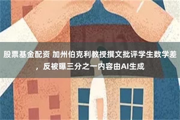 股票基金配资 加州伯克利教授撰文批评学生数学差,反被曝三分之一内容由AI生成