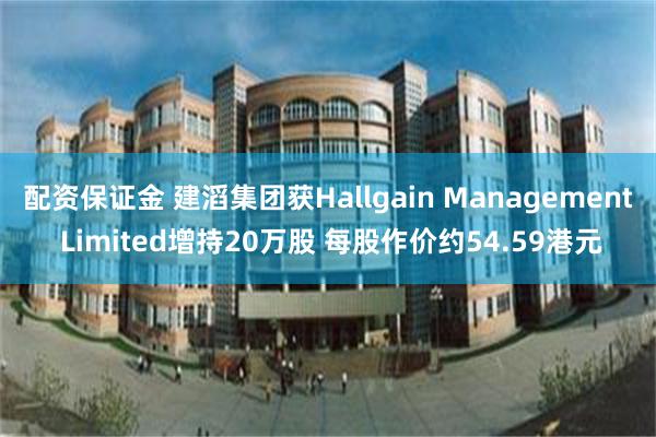 配资保证金 建滔集团获Hallgain Management Limited增持20万股 每股作价约54.59港元