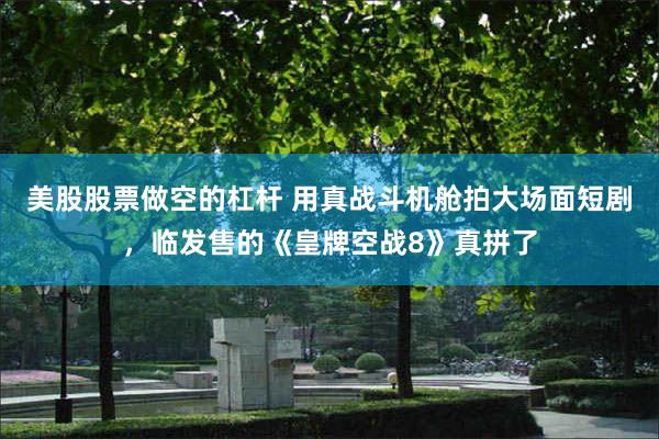 美股股票做空的杠杆 用真战斗机舱拍大场面短剧，临发售的《皇牌空战8》真拼了